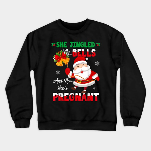 Christmas Pregnancy Announcement New Dad Mom Crewneck Sweatshirt by Jayden Forster